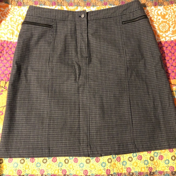 Valerie Stevens Houndstooth Skirt Sz 16 - Picture 2 of 8